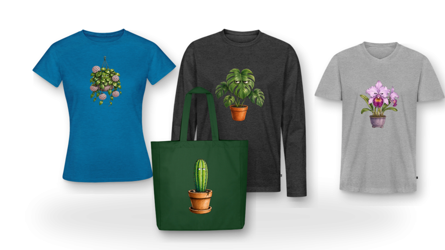 Pflanzen mit Haltung auf https://gruenblickundgezeiten.myspreadshop.de/ Werbeartikel